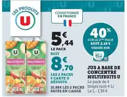 Hyper U U - jus a base de concentre multifruits offre