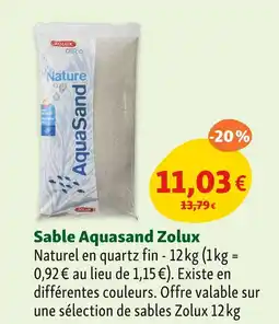 Maxi Zoo Zolux Sable Aquasand offre