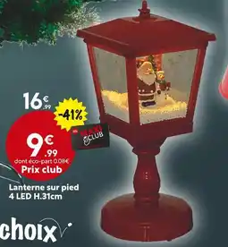 Maxi Bazar Lanterne sur pied 4 led h.31cm offre