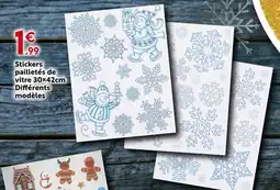 Maxi Bazar Stickers pailletés de vitre offre