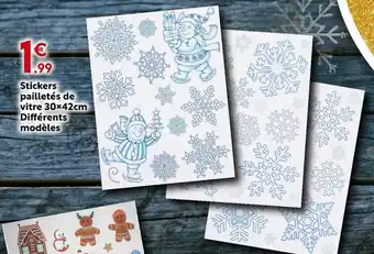 Maxi Bazar Stickers pailletés de vitre offre