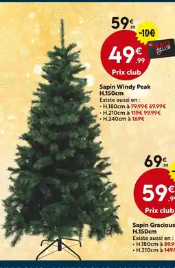Maxi Bazar Sapin Windy Peak H.150cm offre