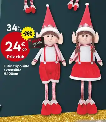 Maxi Bazar Lutin fripouille extensible H.100cm offre