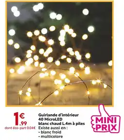 Maxi Bazar Guirlande d’intérieur 40 MicroLED offre