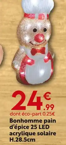 Maxi Bazar Bonhomme pain d’épice 25 LED offre