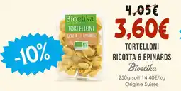 Naturalia Bioetika Tortelloni Ricotta & Épinards offre