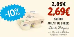 Naturalia TRADI BERGÈRE Yaourt au lait de brebis offre