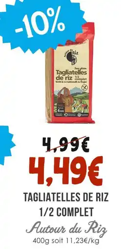 Naturalia Autour du Riz Tagliatelles de riz 1/2 complet offre