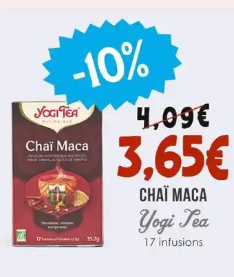 Naturalia Yogi Tea Chaï Maca offre
