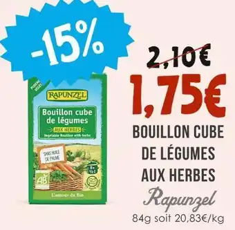 Naturalia Rapunzel Bouillon cube de légumes aux herbes offre