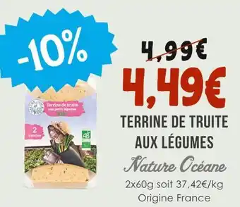 Naturalia Nature Océane Terrine de truite aux légumes offre