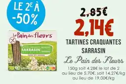 Naturalia LE PAIN DES FLEURS Tartines craquantes sarrasin offre