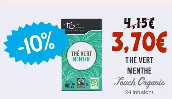Naturalia Touch Organic Thé Vert Menthe offre