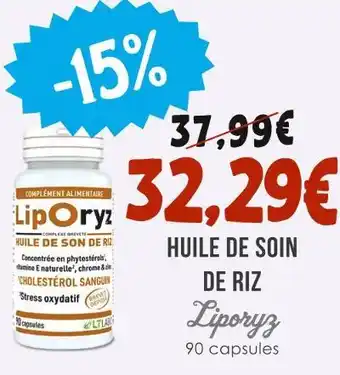 Naturalia Liporyz Huile de soin de riz offre