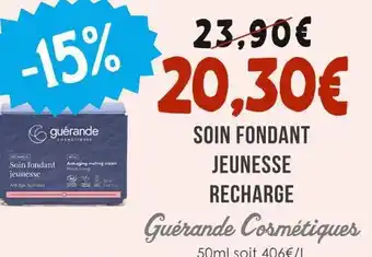 Naturalia GUERANDE COSMETIQUES Soin fondant jeunesse recharge offre