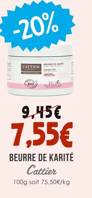 Naturalia CATTIER Beurre de karité offre