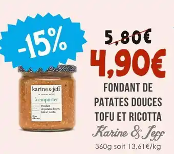 Naturalia Karine & Jeff Fondant de patates douces tofu et ricotta offre