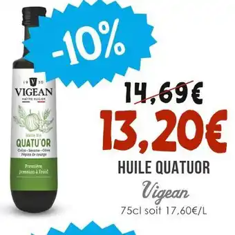 Naturalia VIGEAN Huile quatuor offre