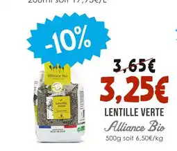 Naturalia Alliance Bio Lentille verte offre