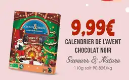 Naturalia Saveurs & Nature Calendrier de l'Avent Chocolat Noir offre