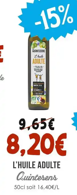 Naturalia QUINTESENS L'huile adulte offre
