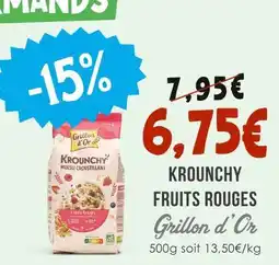 Naturalia GRILLON D'OR Krounchy fruits rouges offre