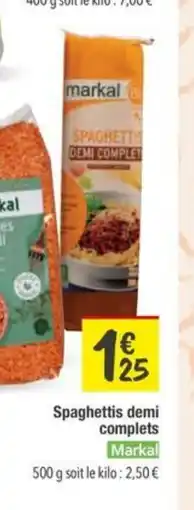 Les Comptoirs de la Bio MARKAL Spaghettis demi complets offre