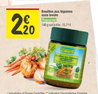 Les Comptoirs de la Bio RAPUNZEL Bouillon aux légumes sans levure offre