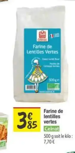 Les Comptoirs de la Bio CELNAT Farine de lentilles vertes offre