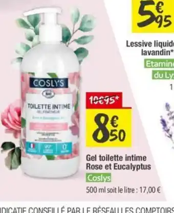 Les Comptoirs de la Bio COSLY'S Gel toilette intime Rose et Eucalyptus offre
