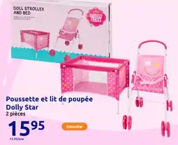Action Poussette et lit de poupée Dolly Star offre