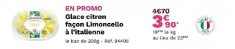 Glace citron façon Limoncello à l'italienne