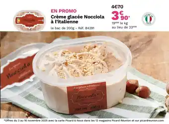 Picard Crème glacée Nocciola à l'italienne offre