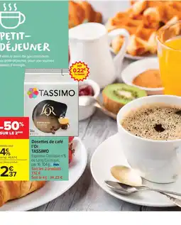 Carrefour Market TASSIMO Dosettes de café offre
