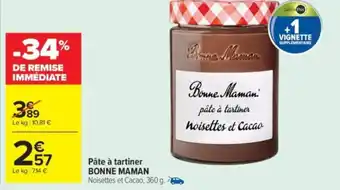Carrefour Market BONNE MAMAN Pâte à tartiner offre