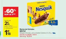 Carrefour Market NESTLÉ Barres de Céréales offre