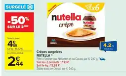 Carrefour Market NUTELLA Pâte à tartiner aux Noisettes et au Cacao offre