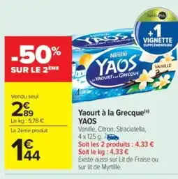 Carrefour Market YAOS Yaourt à la Grecque offre