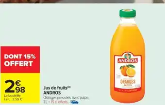 Carrefour Market ANDROS Jus de fruits offre