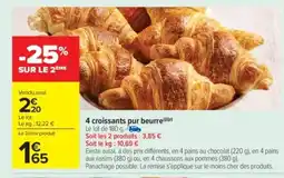 Carrefour Market 4 croissants pur beurre offre