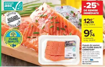 Carrefour Market ASC FILIÈRE QUALITÉ CARREFOUR 4 pavés de saumon offre