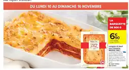 Carrefour Market MAISON TINO Lasagnes de bœuf race Limousine offre