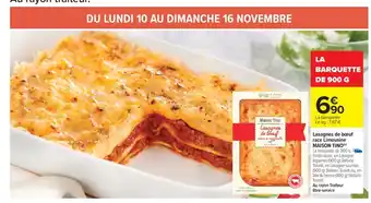 Carrefour Market MAISON TINO Lasagnes de bœuf race Limousine offre