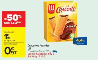 Carrefour Market Cracottes Fourrées Lu offre