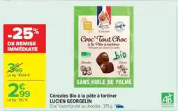 Carrefour Market Céréales Bio à la pâte à tartiner LUCIEN GEORGELIN offre