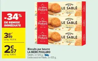 Carrefour Market BISCUITS PUR BEURRE LA MÈRE POULARD offre