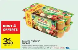 Carrefour Market Desserts fruitiers ANDROS offre