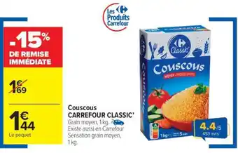 Carrefour Market Couscous CARREFOUR CLASSIC’ offre