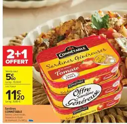 Carrefour Market SARDINES “CONNÉTABLE” offre