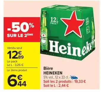 Carrefour Market BIÈRE “HEINEKEN” offre